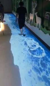 多通道地面投影海浪互动